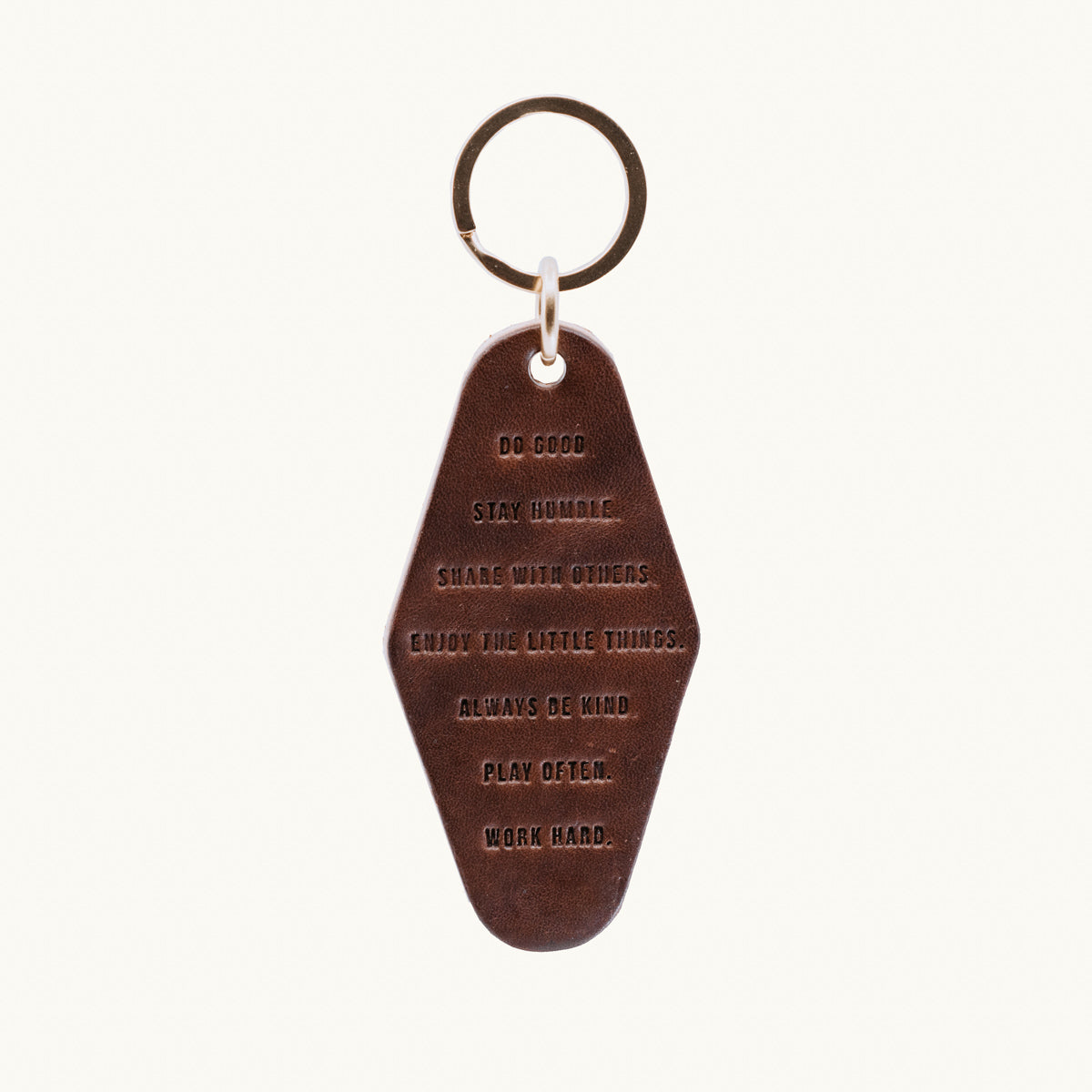 Do Good Keychain | Medium Brown